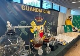 aterial incautado en la operación de la Guardia Civil