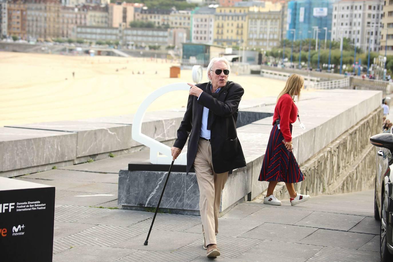 Las imágenes de Donald Sutherland en San Sebastián