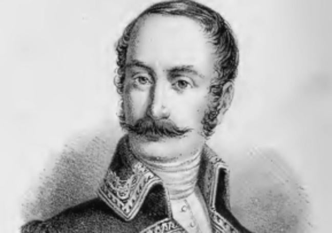 Grabado decimonónico representando a Enrique José O´Donnell y Anhetan. Este general donostiarra será el comandante en jefe de las tropas desplegadas en territorio guiupuzcoano en 1815.