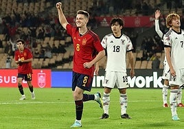 Turrientes durante un partido con España sub-21