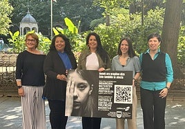 Una imagen de la presentación de la campaña esta mañana en la plaza Gipuzkoa.
