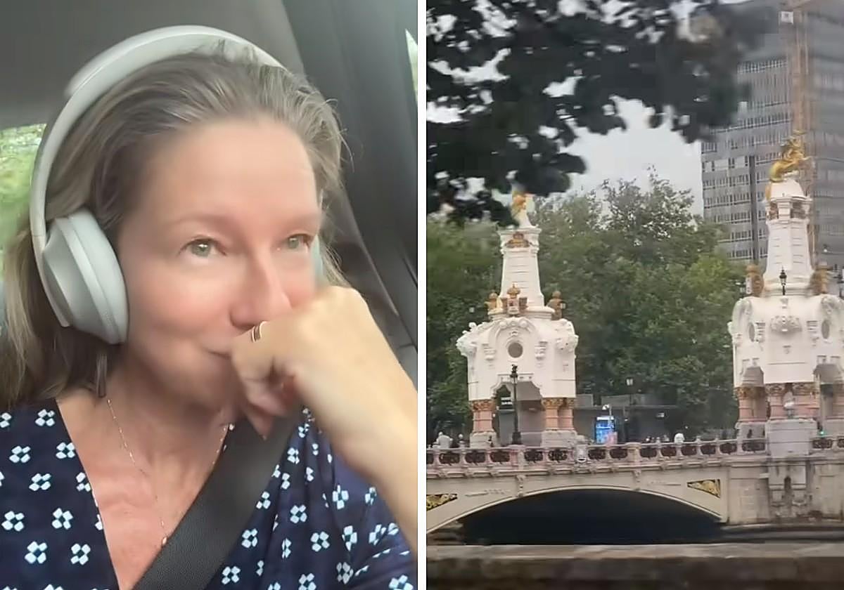 Anne Igartiburu, en su breve escapada a San Sebastián.