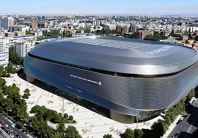 El estadio Santiago Bernabéu, con su actual imagen.