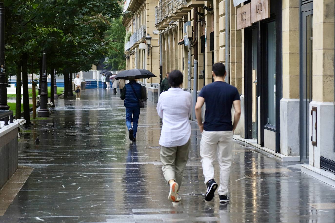 Jornada lluviosa en San Sebastián