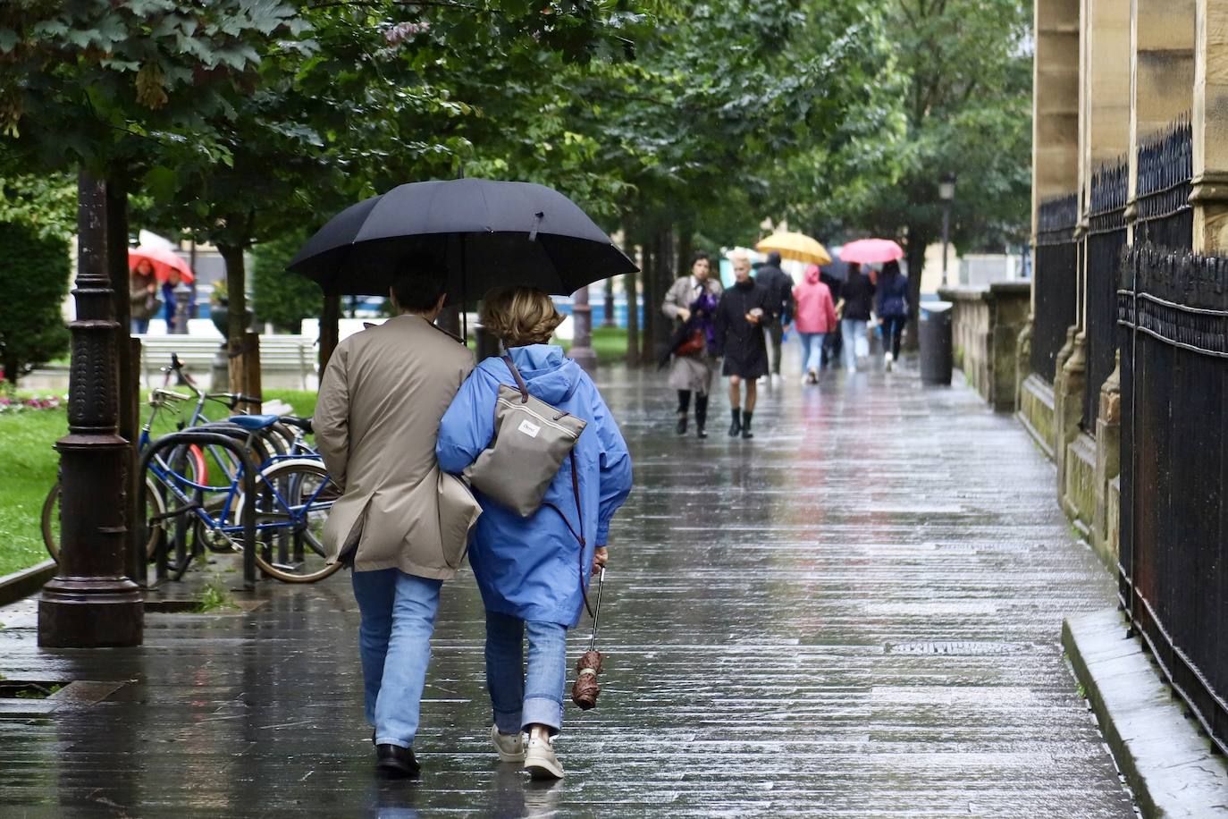 Jornada lluviosa en San Sebastián