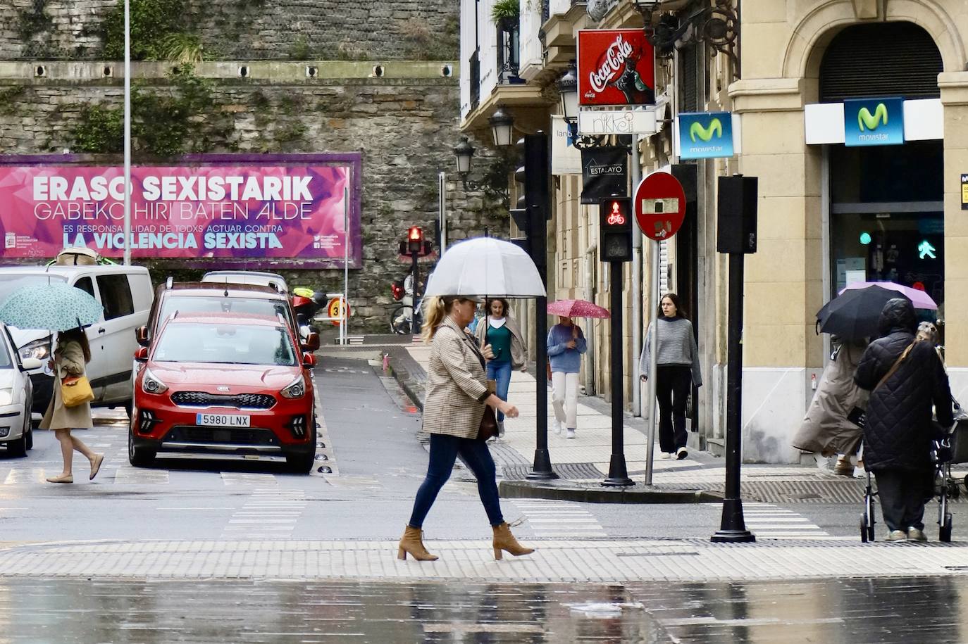 Jornada lluviosa en San Sebastián