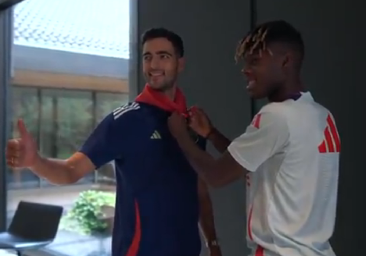 Nico Williams le pone el pañuelico a Merino