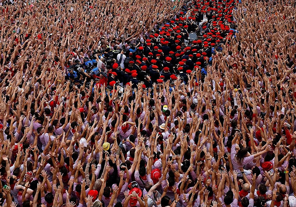 Imagen del txupinazo de San Fermín.
