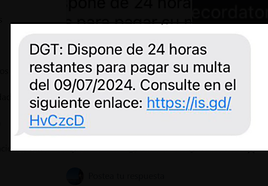 La DGT alerta de un nueva estafa: falsas multas enviadas por SMS y correo electrónico