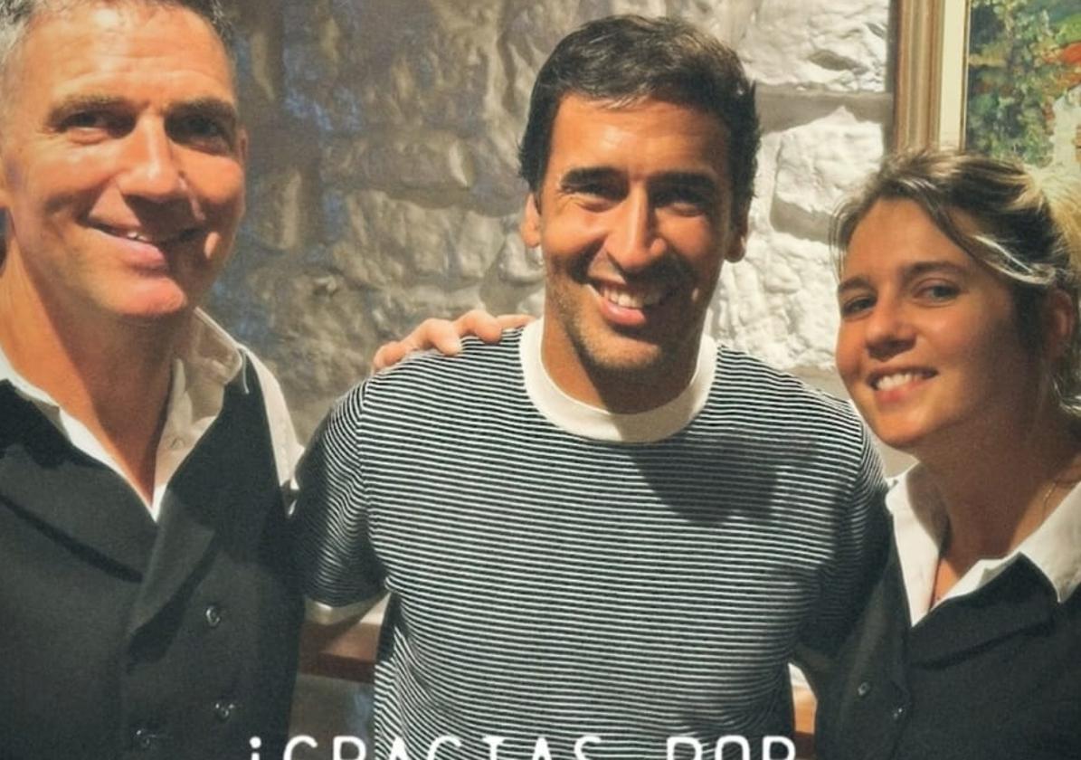 Raúl González se da un homenaje en el restaurante Ibai de San Sebastián