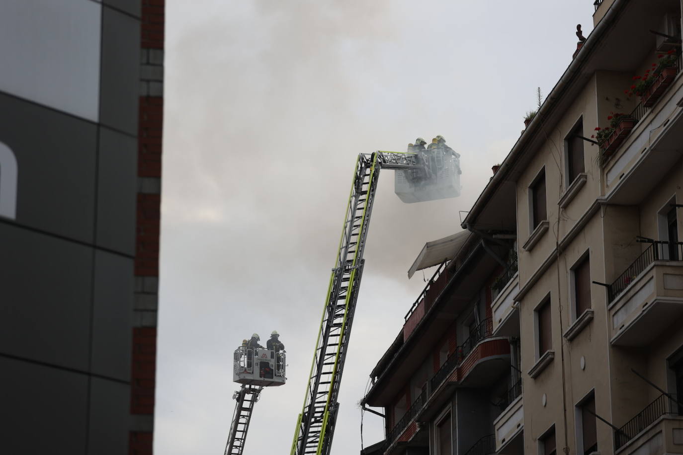 Las imágenes del incendio de Errenteria