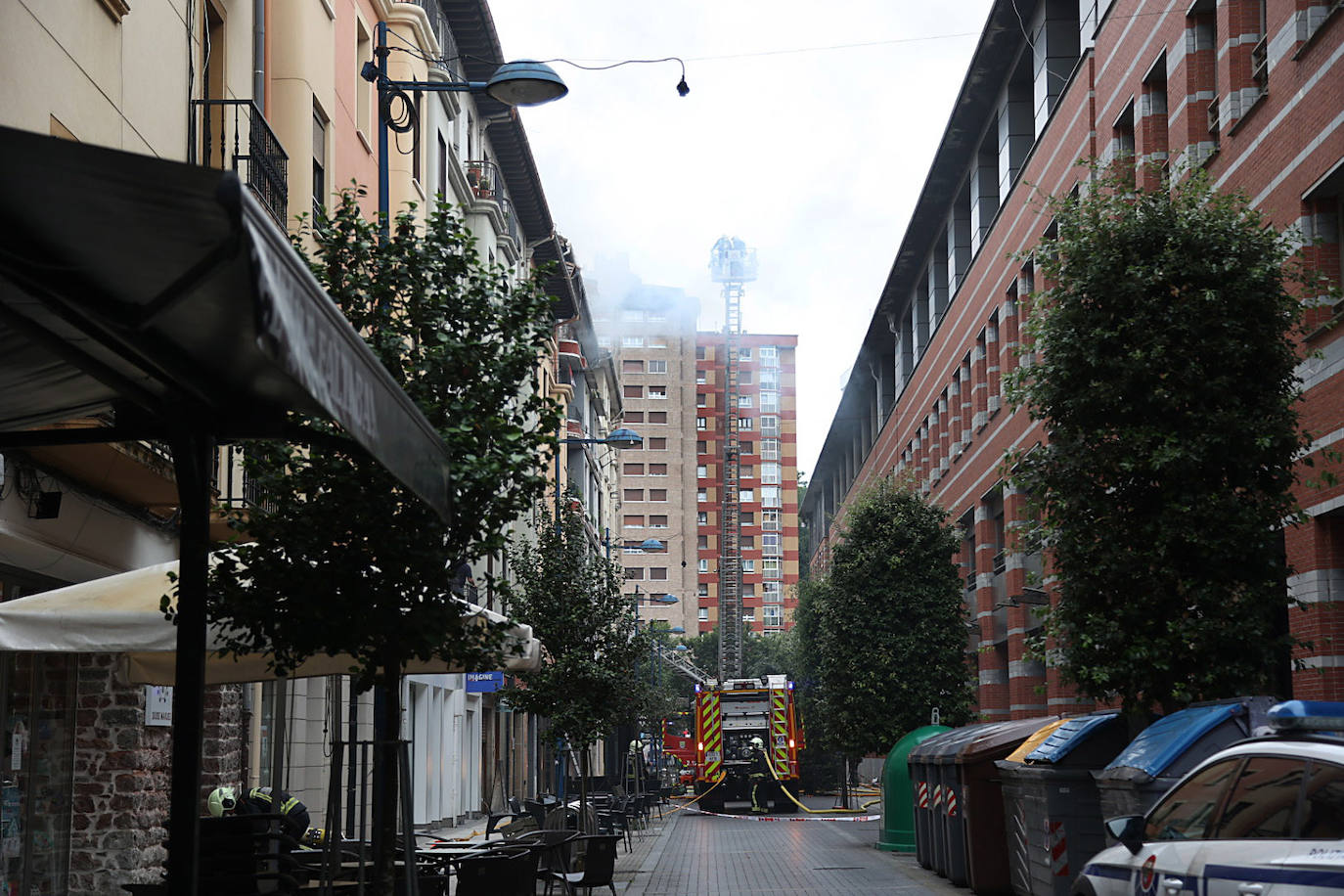 Las imágenes del incendio de Errenteria