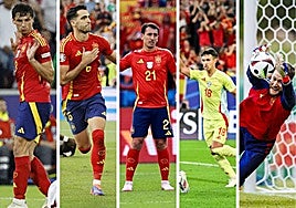 Los cinco realistas que han participado con la Roja en la Eurocopa.