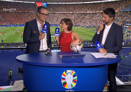 Adela González, durante el anuncio de su fichaje antes de la final.