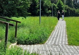 Udal ordezkariak egindako lanak ikustera hurbildu ziren hauek bukatu eta gero.