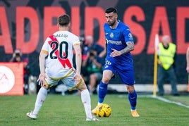 Diego Rico durante un partido ante el Rayo Vallecano