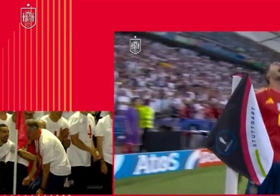 La familia Merino rememoró en la celebración de la Eurocopa su icónica vuelta al banderín