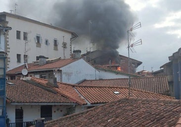 Las imágenes del incendio en Mutriku