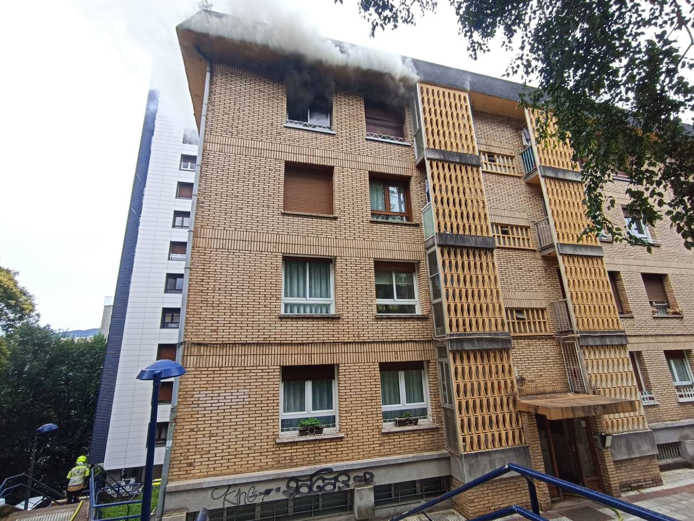 Las imágenes del incendio en una vivienda de Errenteria