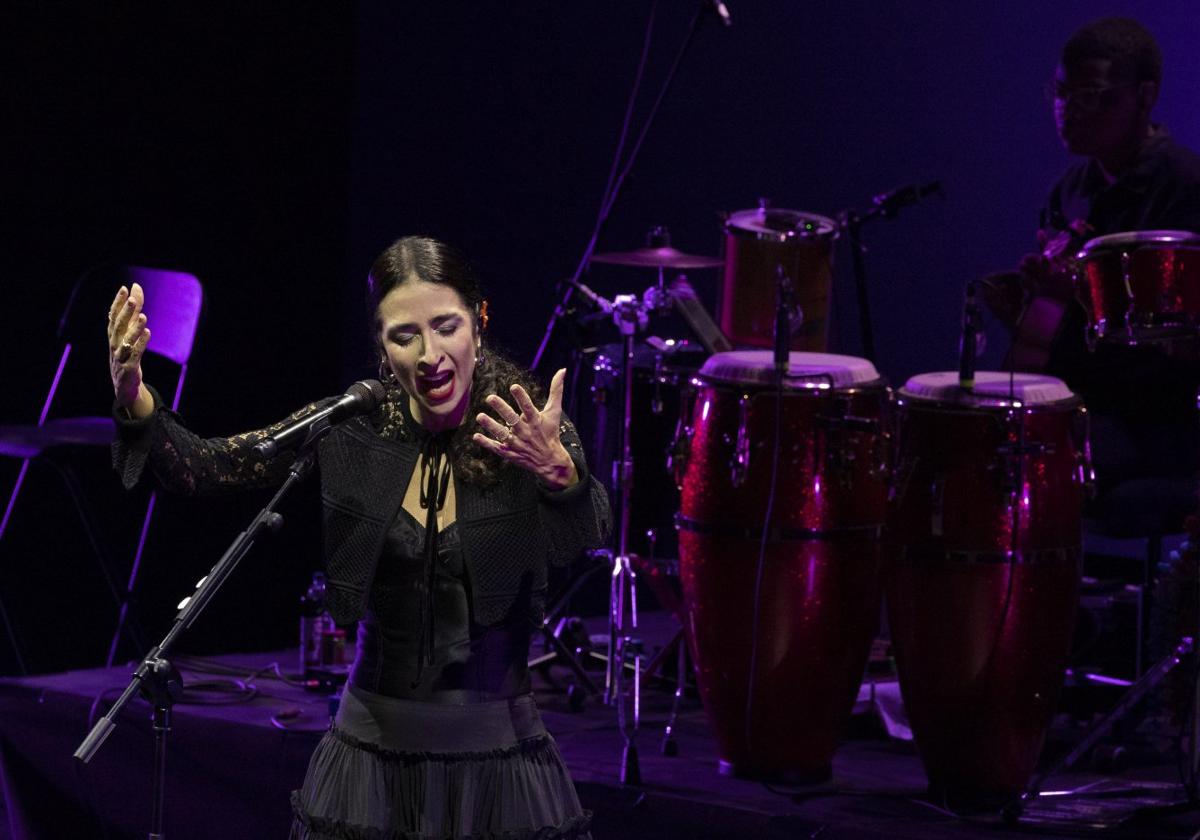 Marisa Monte, durante su actuación este jueves en el Kursaal.