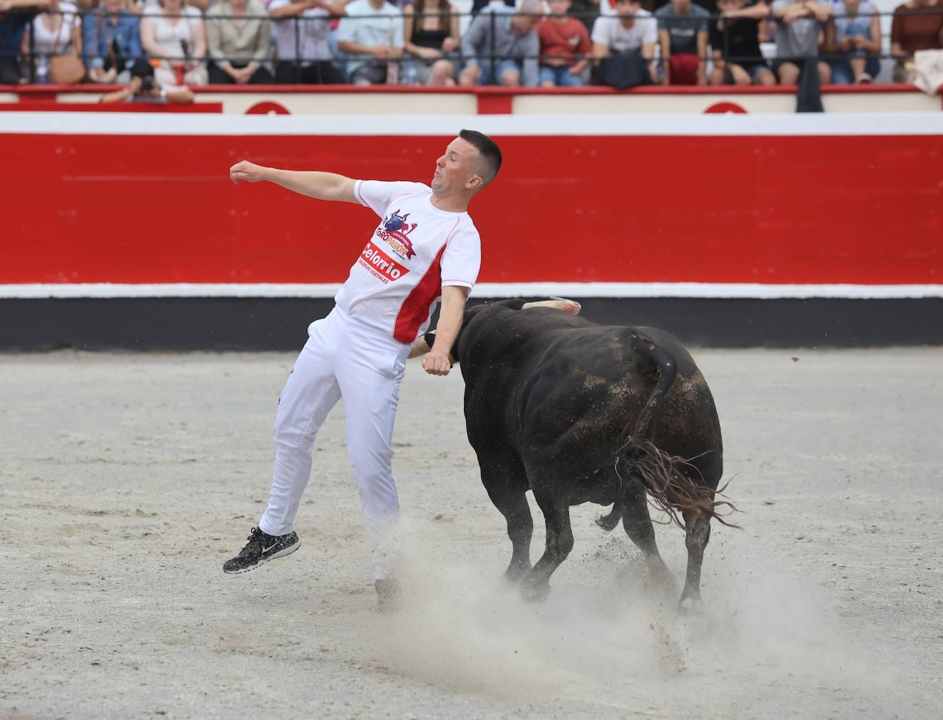 La plaza vibra con los recortadores en Azpeitia