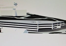 Infografía de una posible alternativa para la nueva infraestructura sanitaria que el Gobierno Vasco plantea construir en la zona de Iurreamendi.