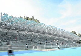 Inforgafía de la nueva pista de atletismo del Miniestadio de Anoeta.