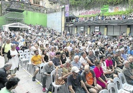 La Plaza de la Trinidad, ayer, en su última cita en el cierre del Jazzaldia.