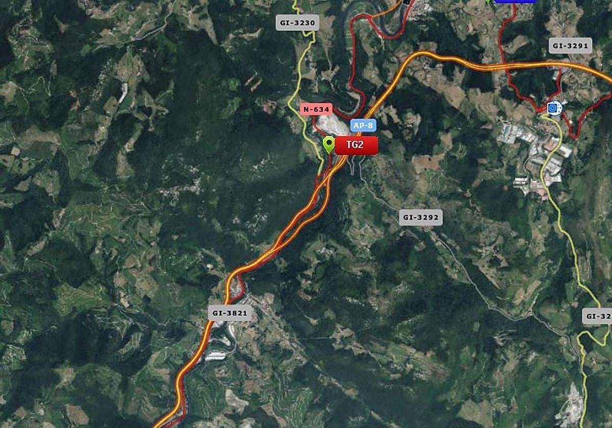 Lugar del accidente.