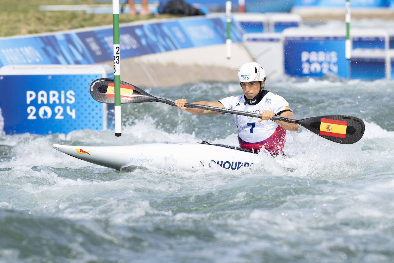 Adiós a la medalla en K1 eslalon