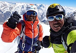 Hiraide y Nakajima en el Tirich Mir.