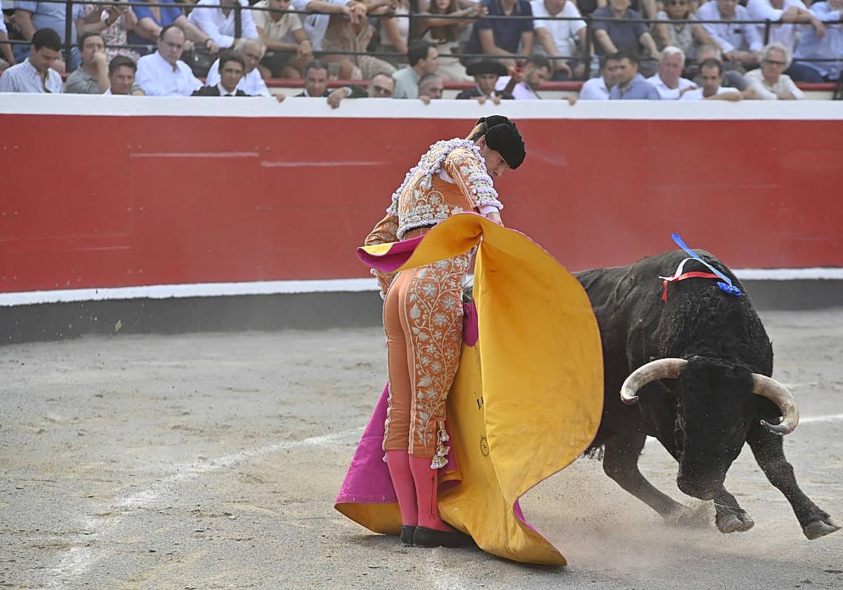 Daniel Luque hizo una gran faena a 'Fandango', segundo toro de la tarde.