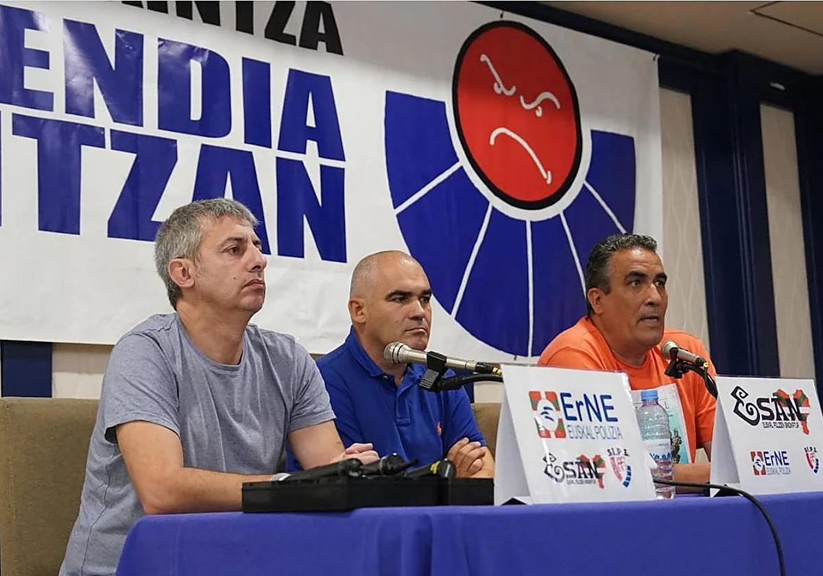 Las centrales Erne, Esan y Sipe han comparecido este viernes en Bilbao.