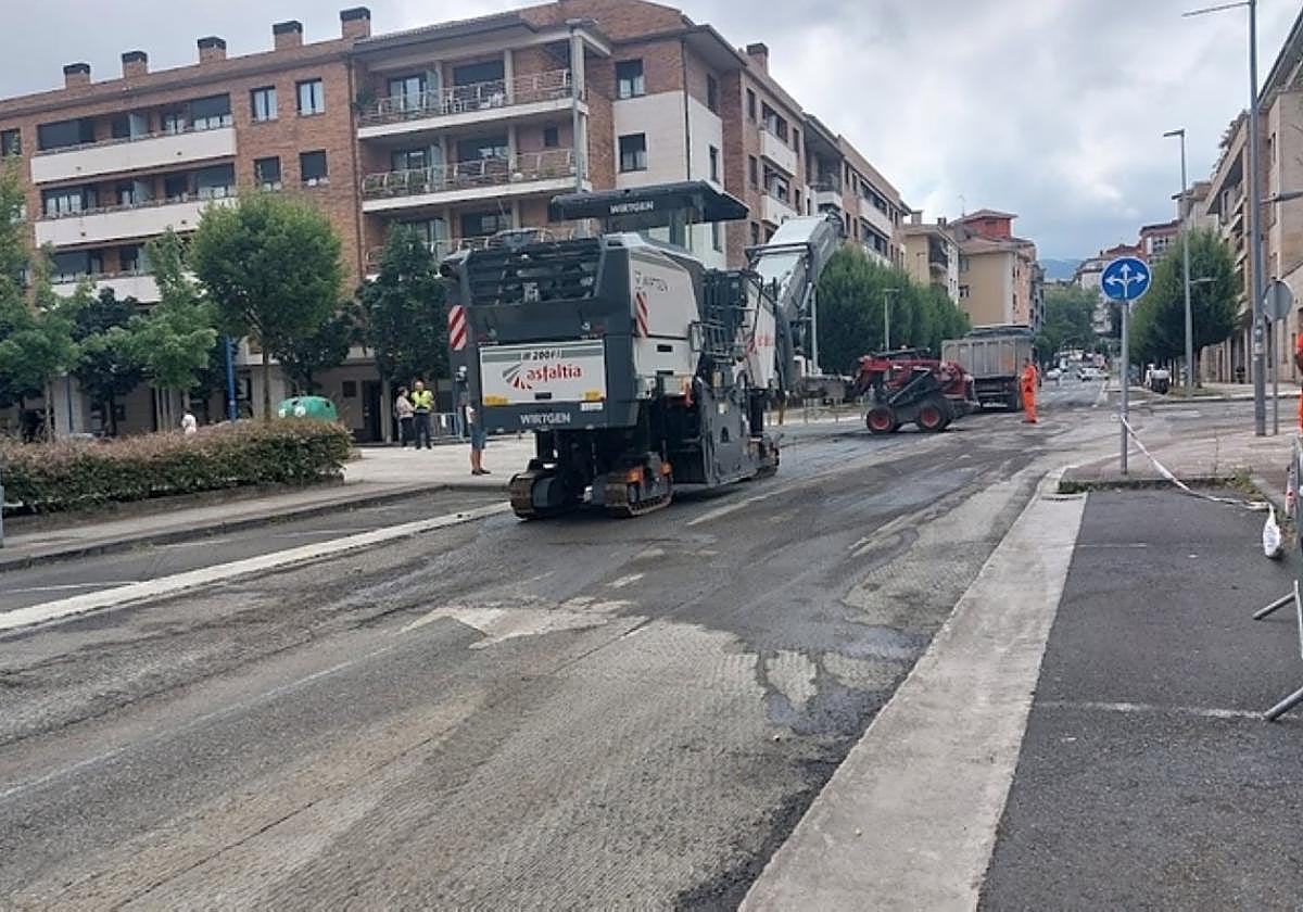 Los trabajos comenzaron ayer en Antziola kalea.