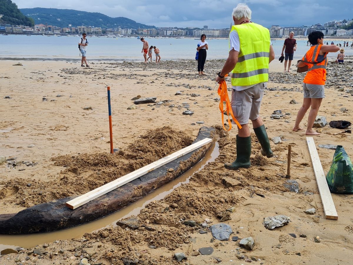 Un tesoro arqueológico al descubierto de los bañistas