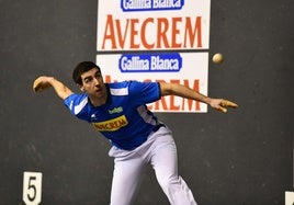 Aitor Aranguren, en un partido del Campeonato de Parejas.
