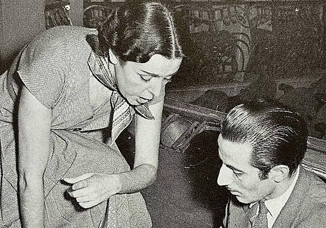 María Luisa Ponte, durante los ensayos de la obra en 1954.