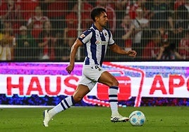 Zubimendi durante el amistoso ante el Unión Berlín