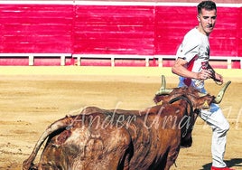 Xabier Iturralde, en el concurso de Lodosa.