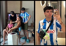 'El Serpiente' es un aficionado a las camisetas de fútbol y en su colección no falta una elástica histórica de la Real.