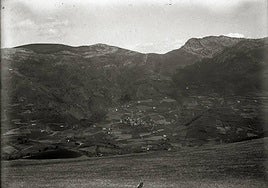 ista de Errezil en los años 40. (Kutxateka).