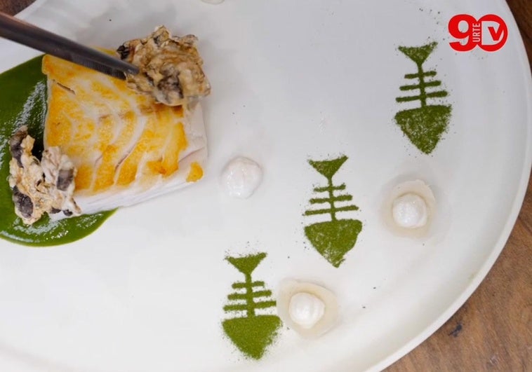 Receta de merluza con salsa verde de Aitor Santamaria