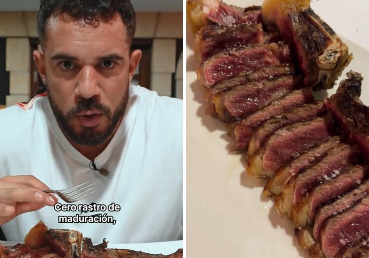 Cenando con Pablo salió encantado con la chuleta del Asador Patxikuenea.