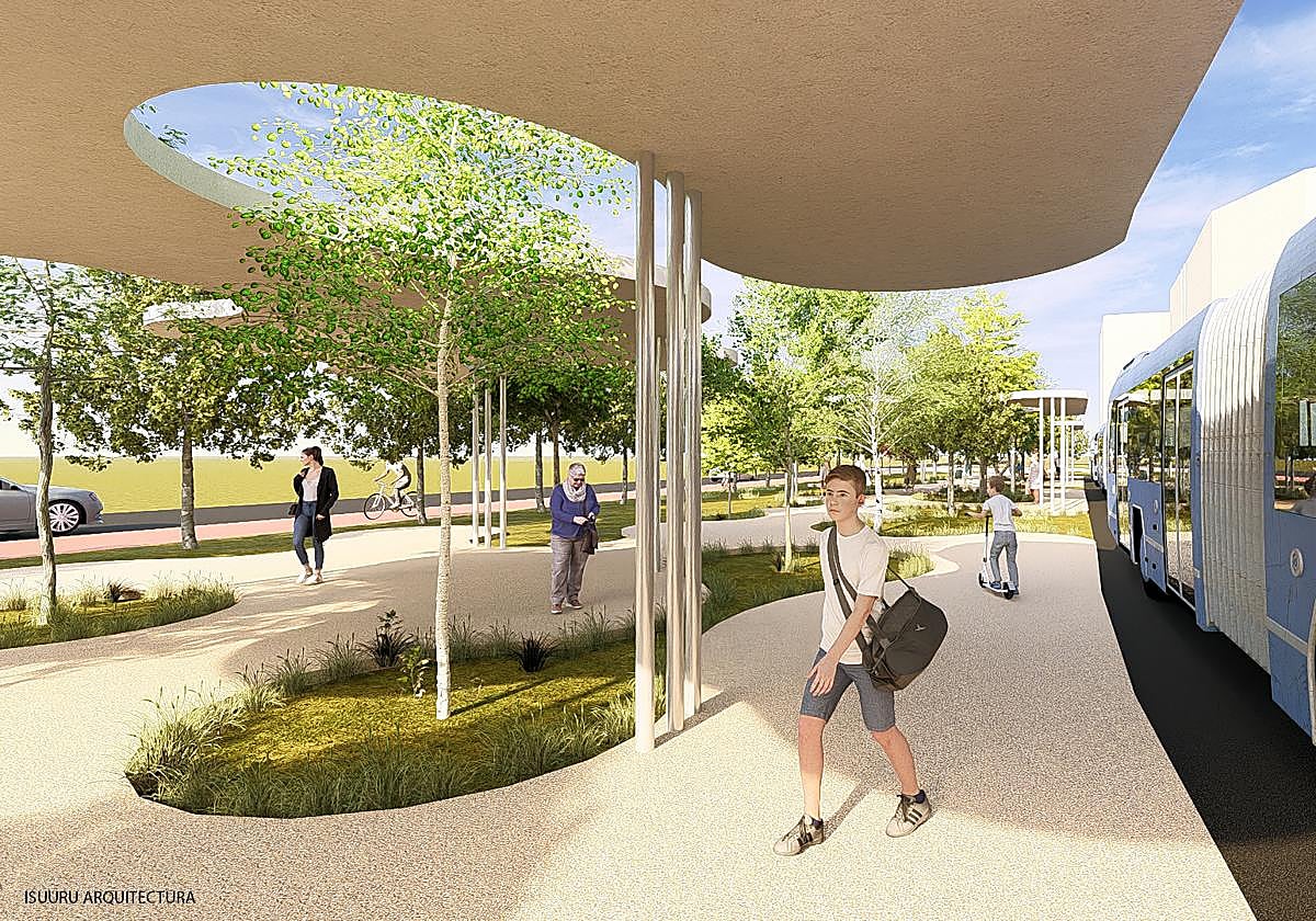 Donostia diseña la terminal de autobuses que sustituirá en el paseo de los Fueros a la de plaza Gipuzkoa