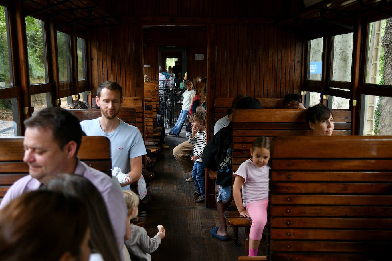 Las mejores imágenes del recorrido del tren de vapor entre Azpeitia y Lasao