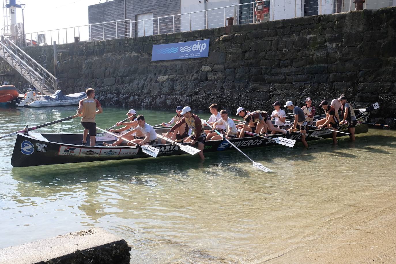 Las mejores fotos del entrenamiento de traineras a la víspera de la Bandera de La Concha