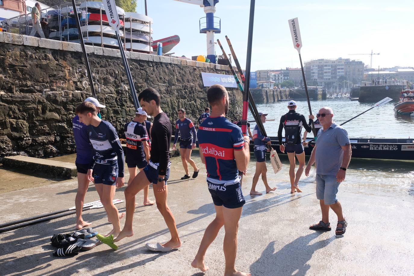 Las mejores fotos del entrenamiento de traineras a la víspera de la Bandera de La Concha