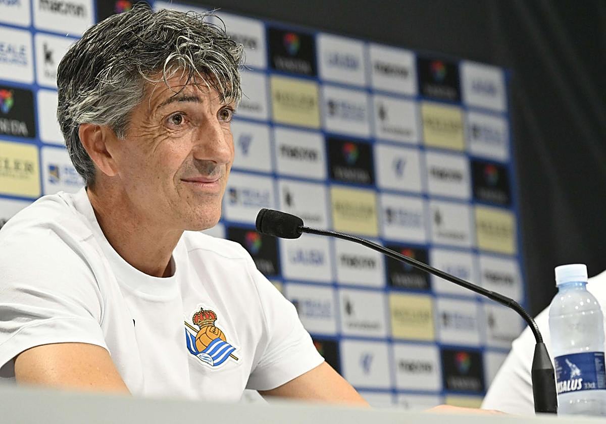 Imanol, en una comparecencia de prensa de esta temporada.