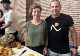 Agurtzane Gabiria y Aitor Mantxola, felices a pie de feria tras los logros de la jornada.