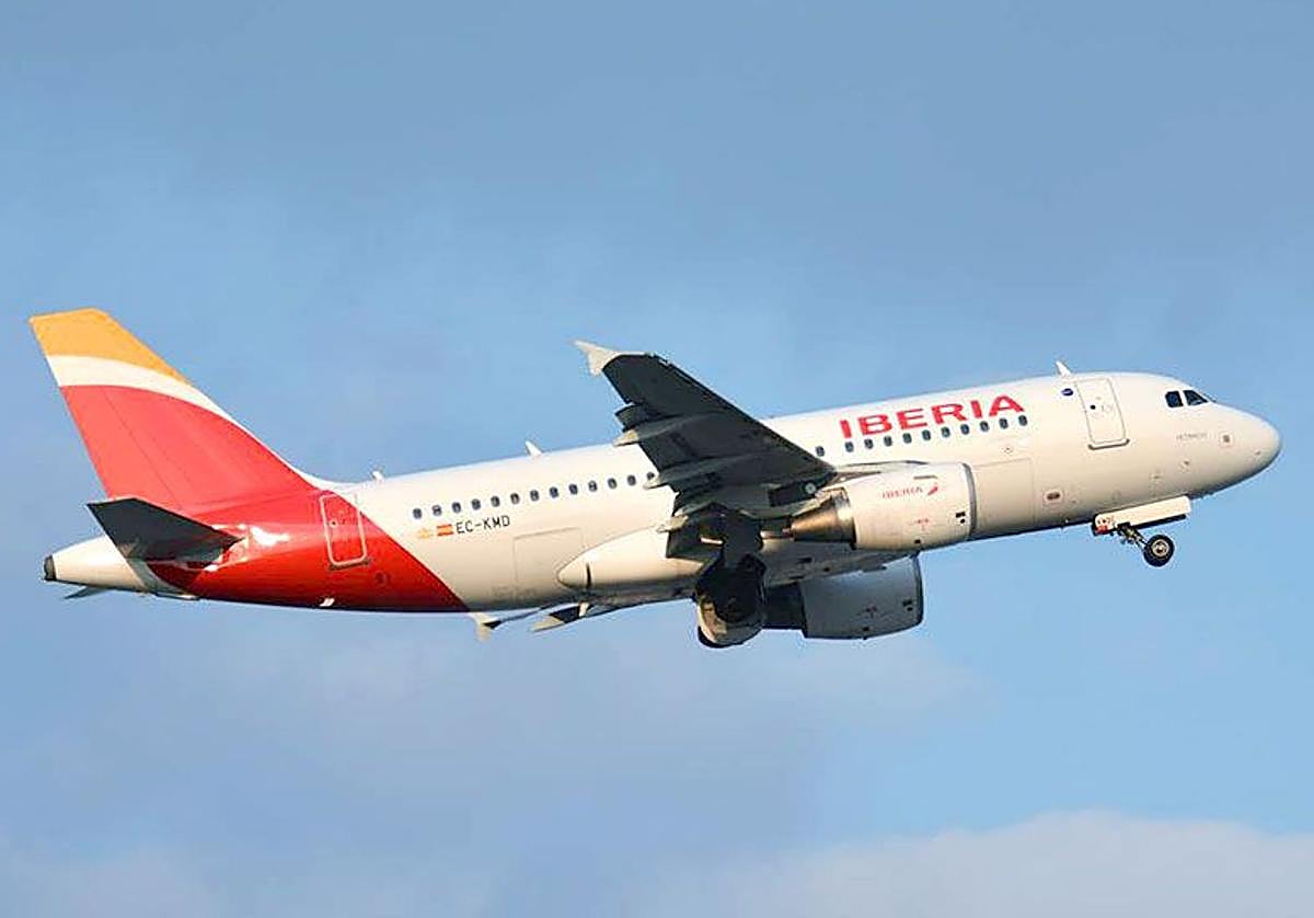 Un Airbus 319 de Iberia.